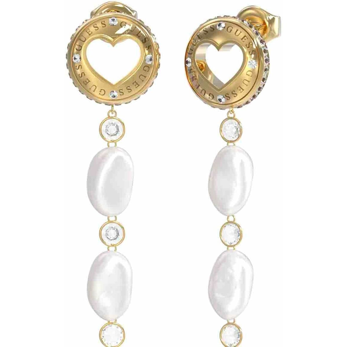 Image de Boucles d´oreilles Femme Guess JUBE03340JWYGT-U, disponible chez Rue des Bijoux, parfaite pour un look élégant et sophistiqué.