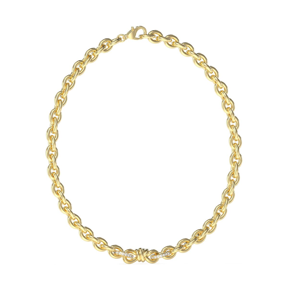 Image de Collier Femme Guess JUBN04005JWYGT-U, disponible chez Rue des Bijoux, parfaite pour un look élégant et sophistiqué.