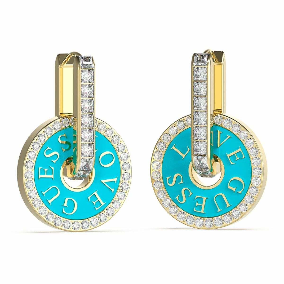 Image de Boucles d´oreilles Femme Guess JUBE04075JWYGTQT-U Acier inoxydable, disponible chez Rue des Bijoux, parfaite pour un look élégant et sophistiqué.