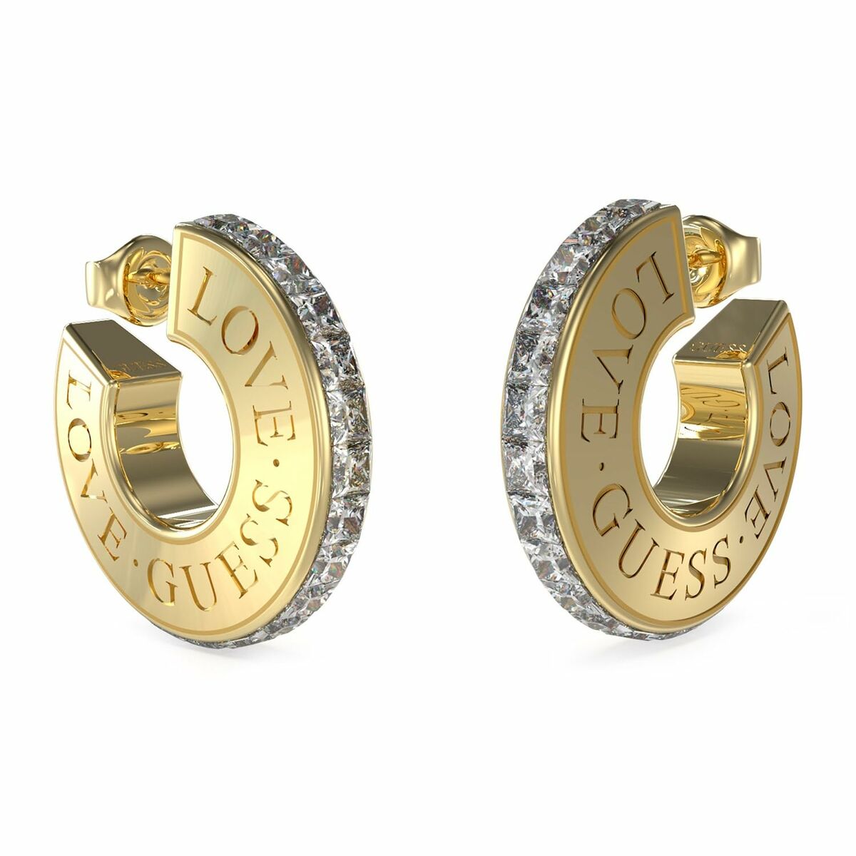 Image de Boucles d´oreilles Femme Guess JUBE04083JWYGT-U, disponible chez Rue des Bijoux, parfaite pour un look élégant et sophistiqué.