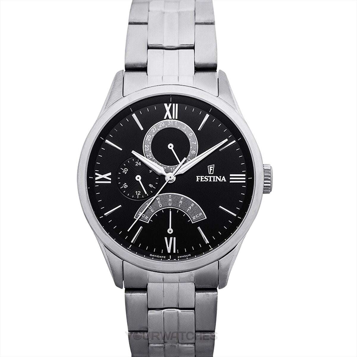 Image représentant Montre Homme Festina F16822/4 Noir Argenté, une création élégante disponible chez Rue des Bijoux.