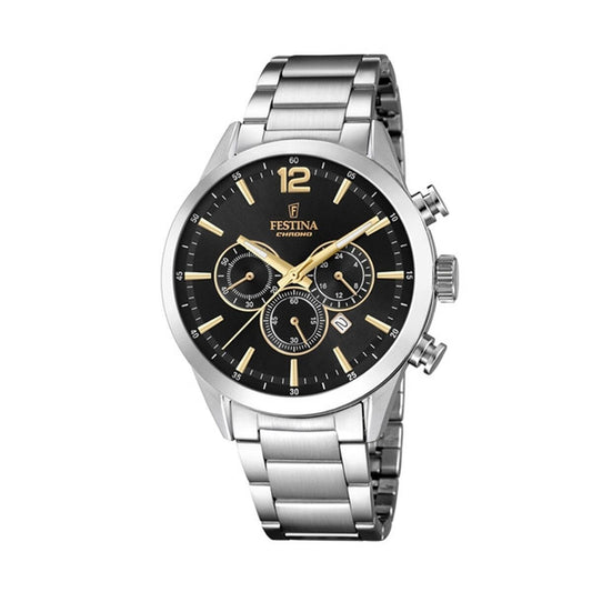 Image représentant Montre Homme Festina F20343/4 Noir Argenté, une création élégante disponible chez Rue des Bijoux.