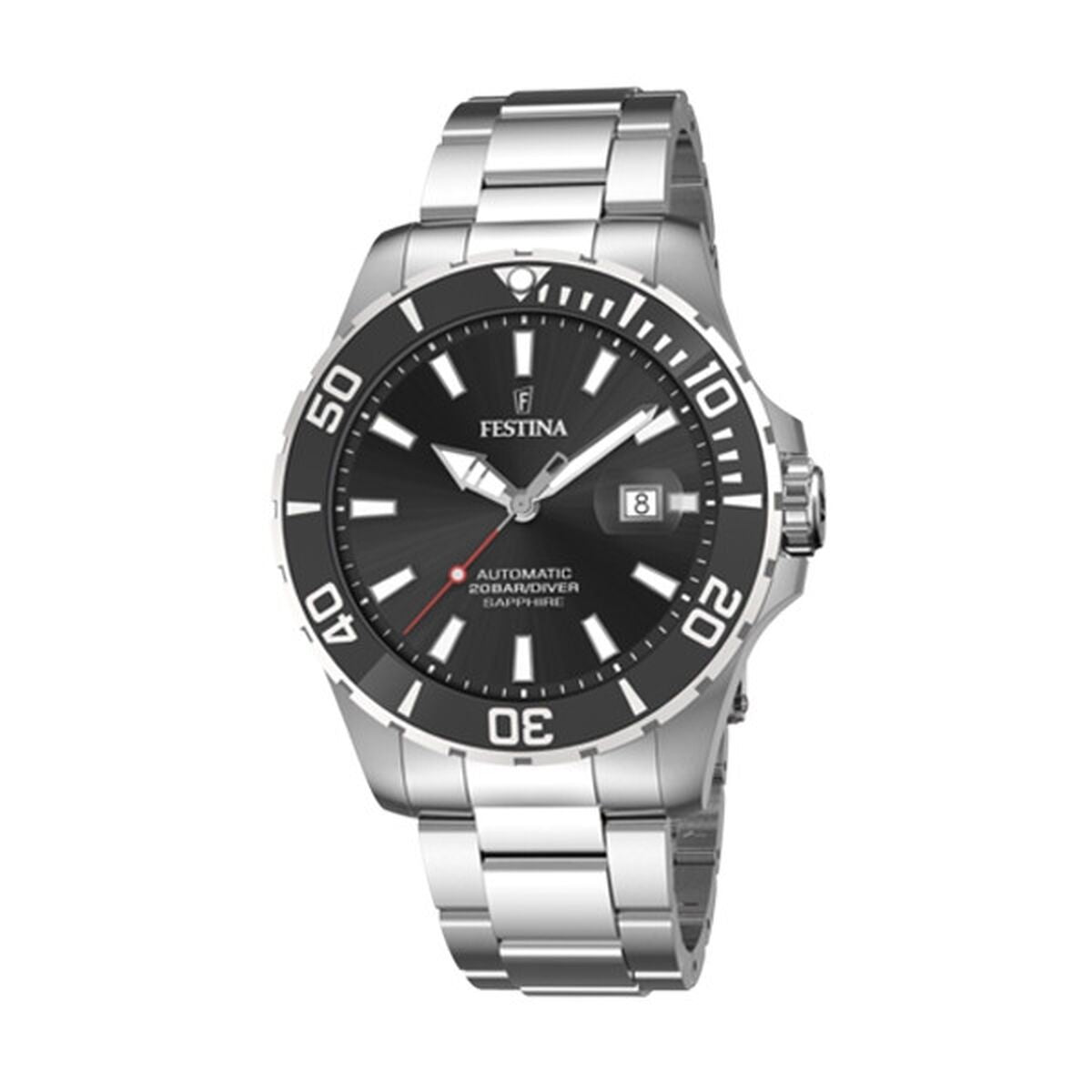 Image représentant Montre Homme Festina F20531/4 Noir Argenté, une création élégante disponible chez Rue des Bijoux.