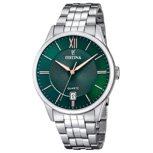 Image représentant Montre Homme Festina F20425/7 Vert Argenté, une création élégante disponible chez Rue des Bijoux.