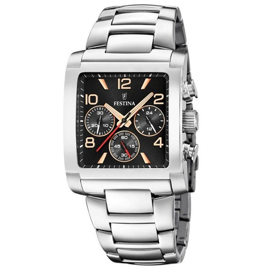 Image représentant Montre Homme Festina F20652/4 Noir Argenté, une création élégante disponible chez Rue des Bijoux.