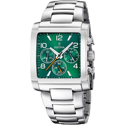 Image représentant Montre Homme Festina F20652/2 Vert Argenté, une création élégante disponible chez Rue des Bijoux.