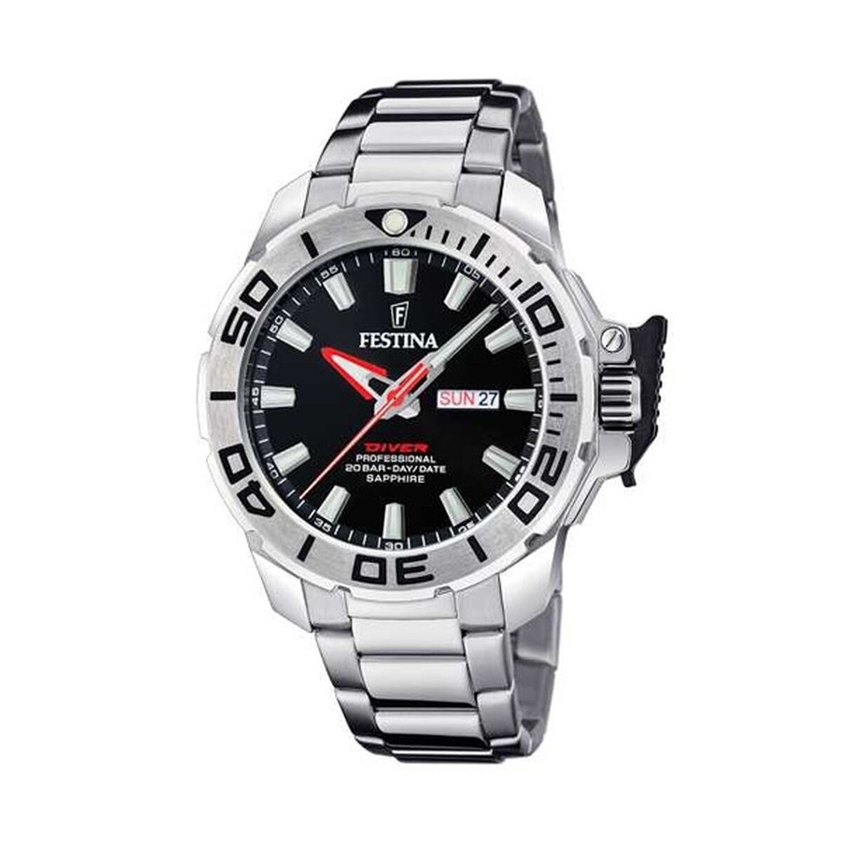 Image représentant Montre Homme Festina F20665/4 Noir Argenté (Ø 34 mm), une création élégante disponible chez Rue des Bijoux.