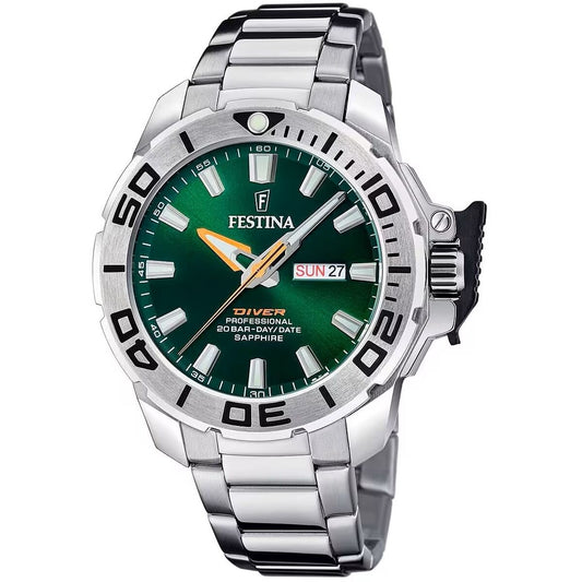 Image représentant Montre Homme Festina F20665/2 Vert Argenté, une création élégante disponible chez Rue des Bijoux.