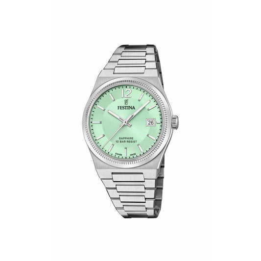 Image représentant Montre Homme Festina F20035/3 Vert Argenté, une création élégante disponible chez Rue des Bijoux.