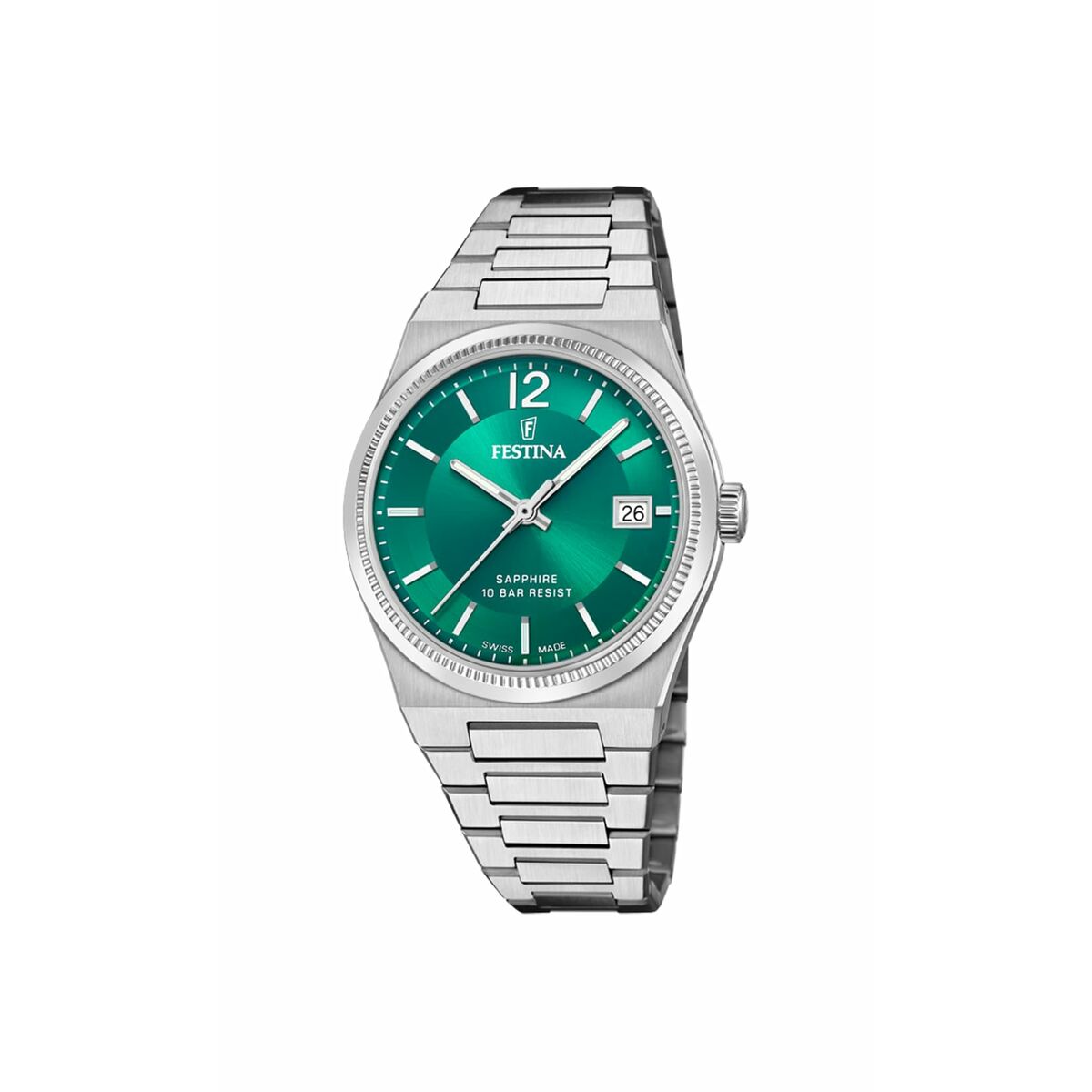 Image représentant Montre Homme Festina F20035/5 Vert Argenté (Ø 35 mm), une création élégante disponible chez Rue des Bijoux.