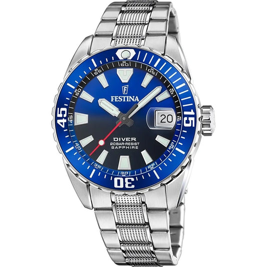 Image représentant Montre Homme Festina F20669/1 Argenté, une création élégante disponible chez Rue des Bijoux.