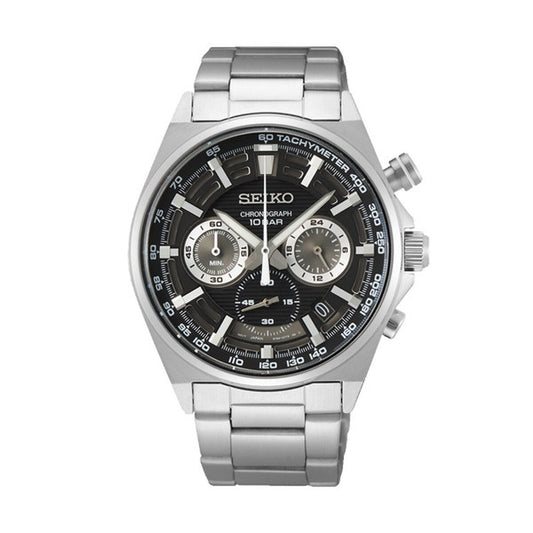 Image de Montre Homme Seiko SSB397P1 Noir Argenté de Rue des Bijoux