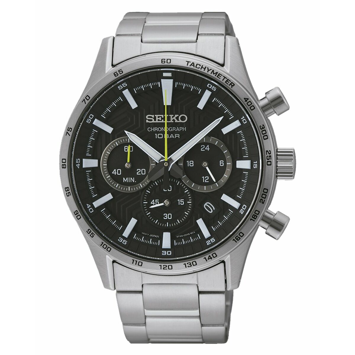 Image de Montre Homme Seiko SSB413P1 Noir Argenté de Rue des Bijoux