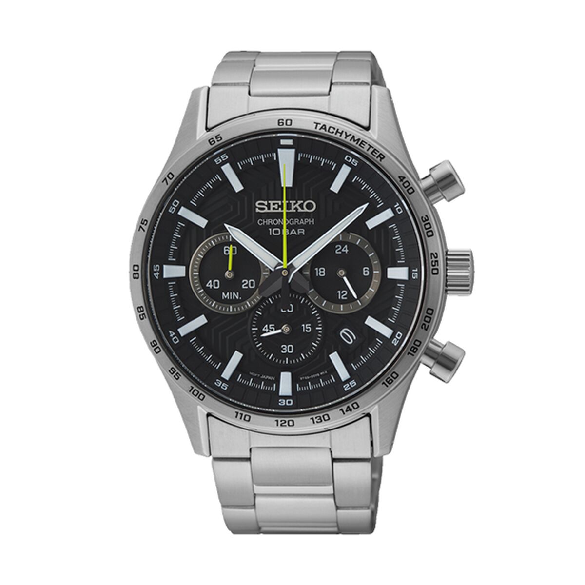 Image de Montre Homme Seiko SSB413P1 Noir Argenté de Rue des Bijoux