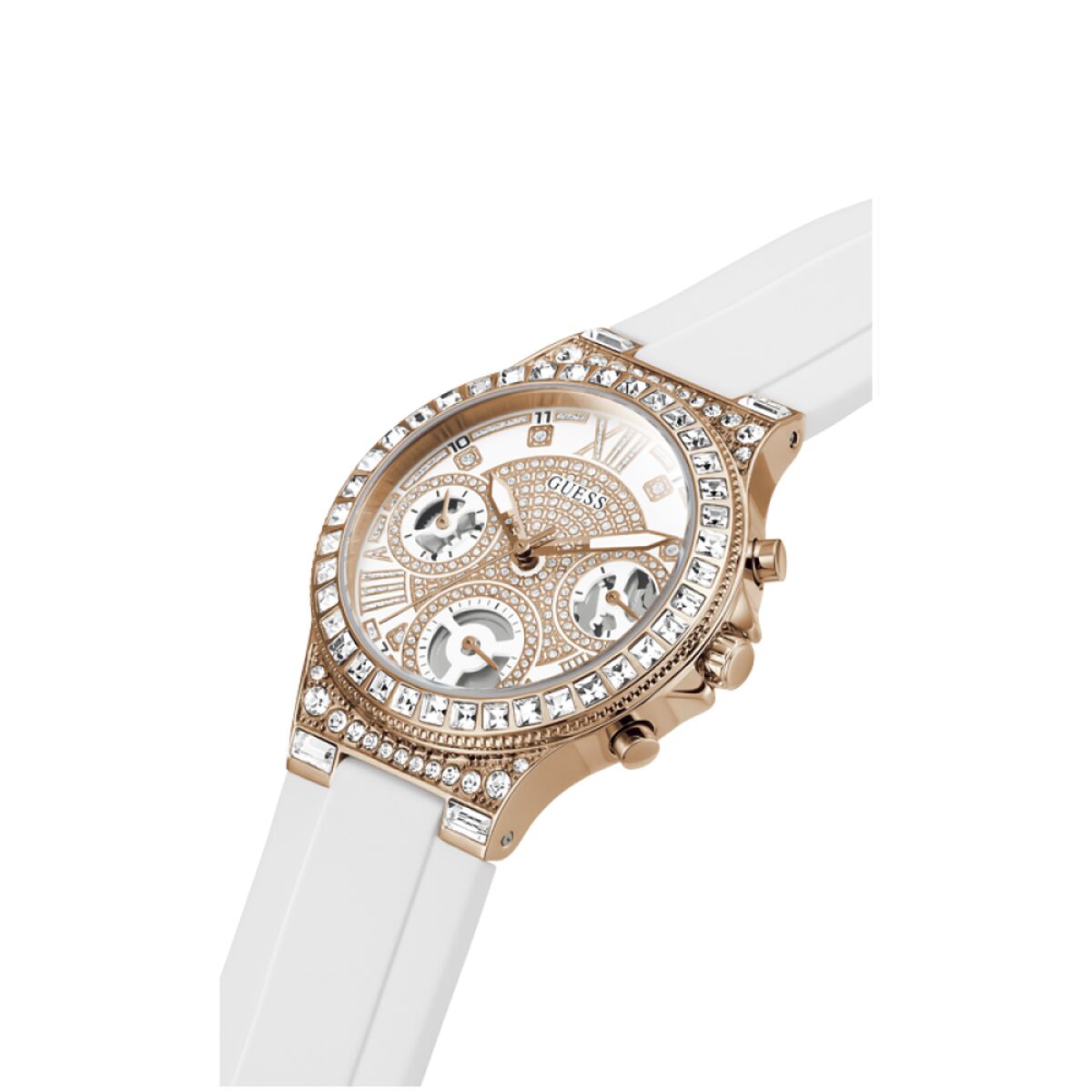 Image de Montre Femme Guess MOONLIGHT (Ø 36 mm), disponible chez Rue des Bijoux, parfaite pour un look élégant et sophistiqué.