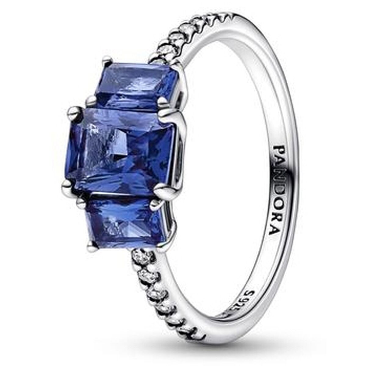 Bague Pandora Trio de Pierres Bleues (14) - Rue Des Bijoux