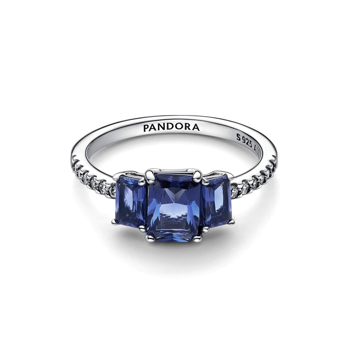 Bague Pandora Trio de Pierres Bleues (14) - Rue Des Bijoux