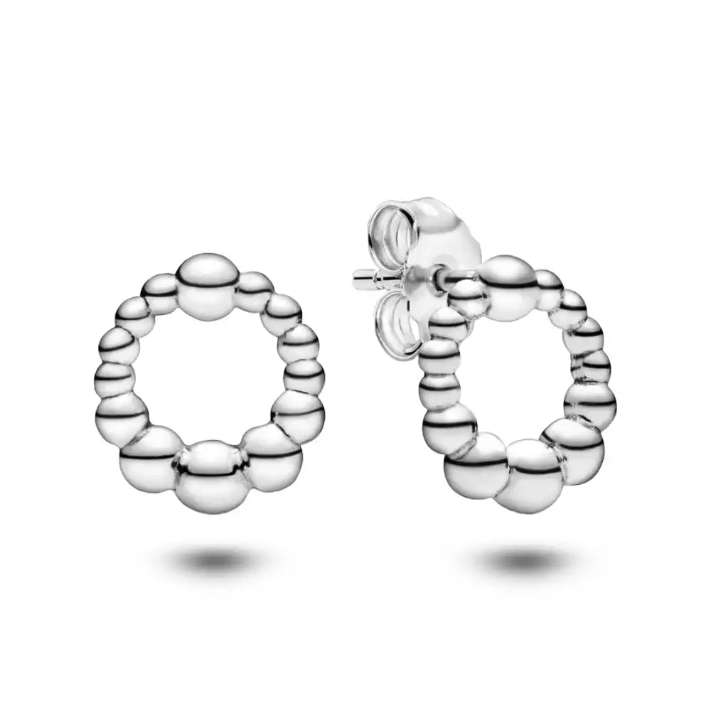 boucle d'oreille argent maille