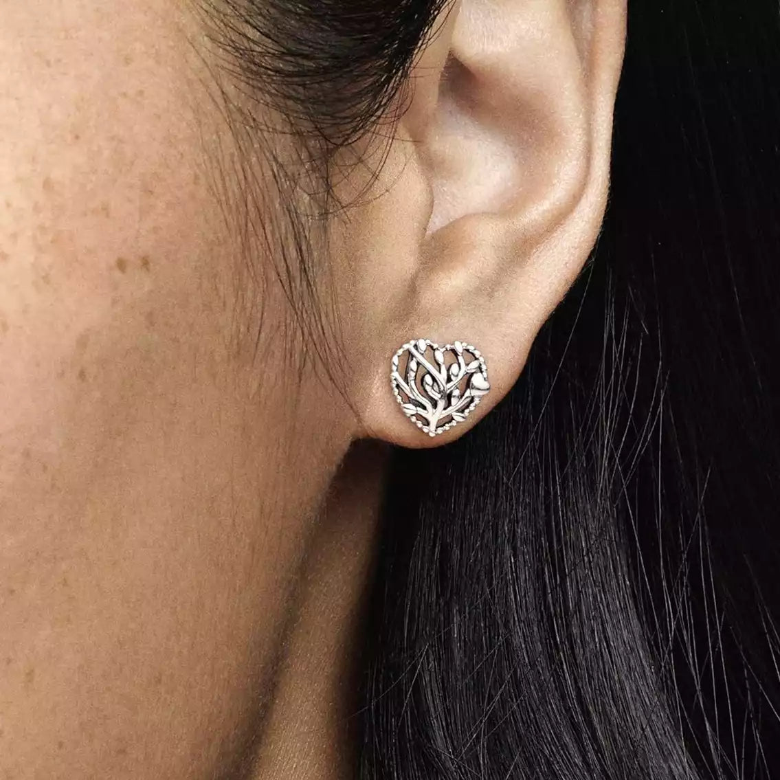 boucles d'oreille an argent coeur